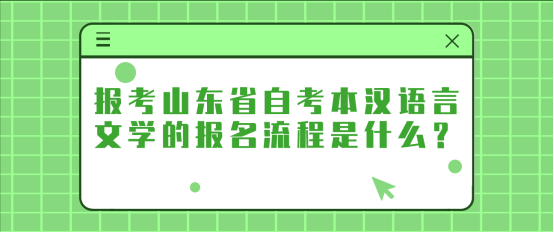 2024年山东省自考本汉语言文学专业的报名流程是什么？