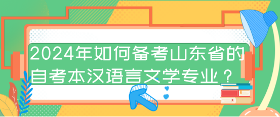 2024年如何备考山东省的自考本汉语言文学专业？