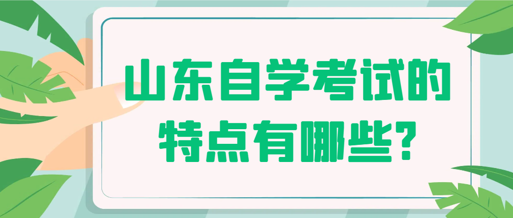 山东自学考试的特点有哪些?