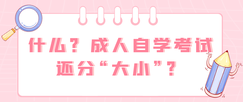 什么？成人自学考试还分“大小”？究竟是为何