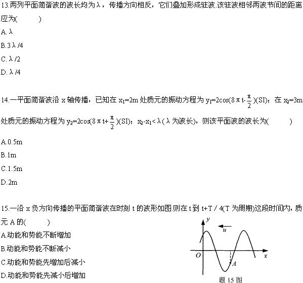 全国2008年10月高等教育自考物理(工)试题(图5)