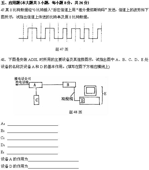 全国2010年4月高等教育自考计算机网络技术试题