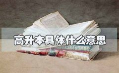 高升本具体什么意思