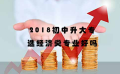 2018初中升大专选经济类专业好吗？