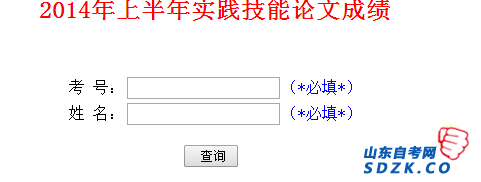 聊城2014年上半年实践技能论文成绩查询入口(图1)